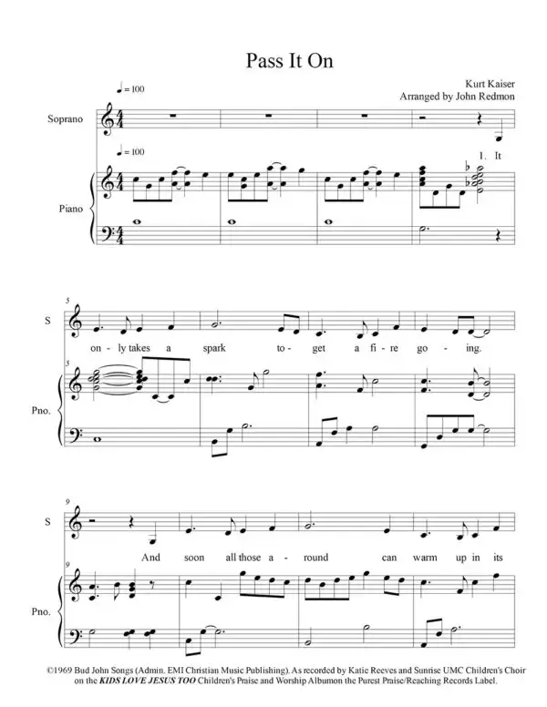 Pass It On (Sheet Music) - Image 2