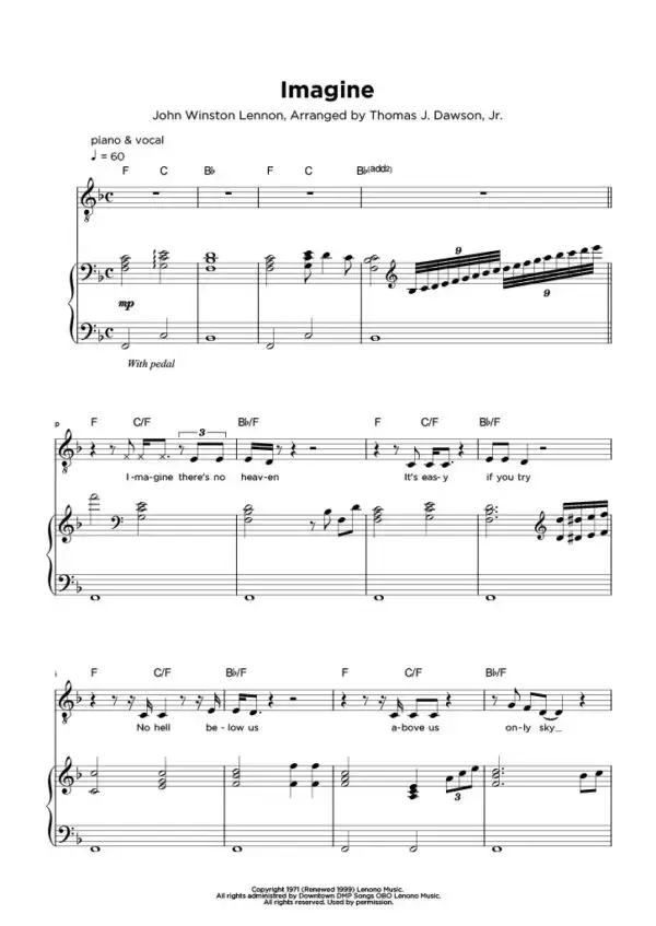 Imagine (Sheet Music) - Image 2