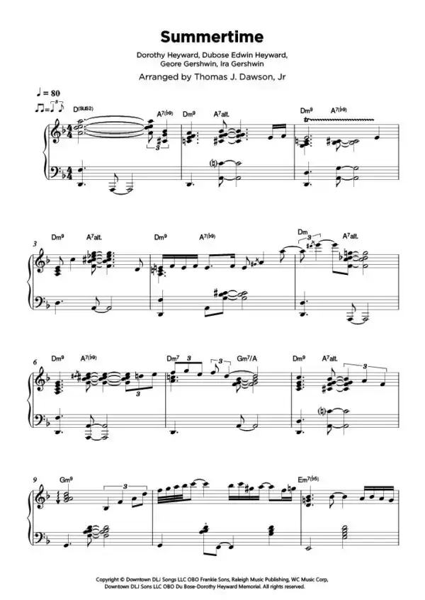 Summertime (Sheet Music) - Image 2