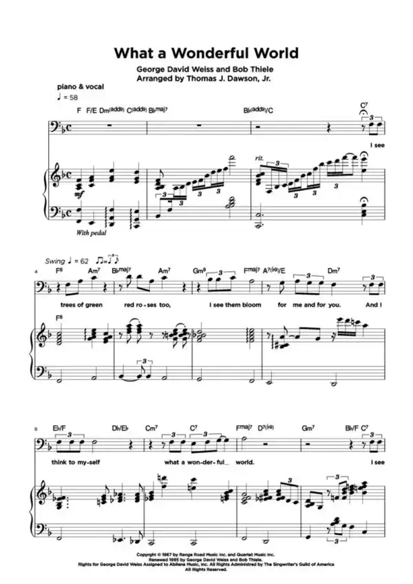 What a Wonderful World (Sheet Music) - Image 2